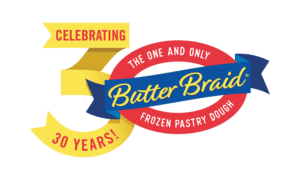Butter Braid Pastry 30th Anniversary logo