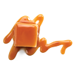 Caramel Roll icon - caramel piece with caramel drizzle